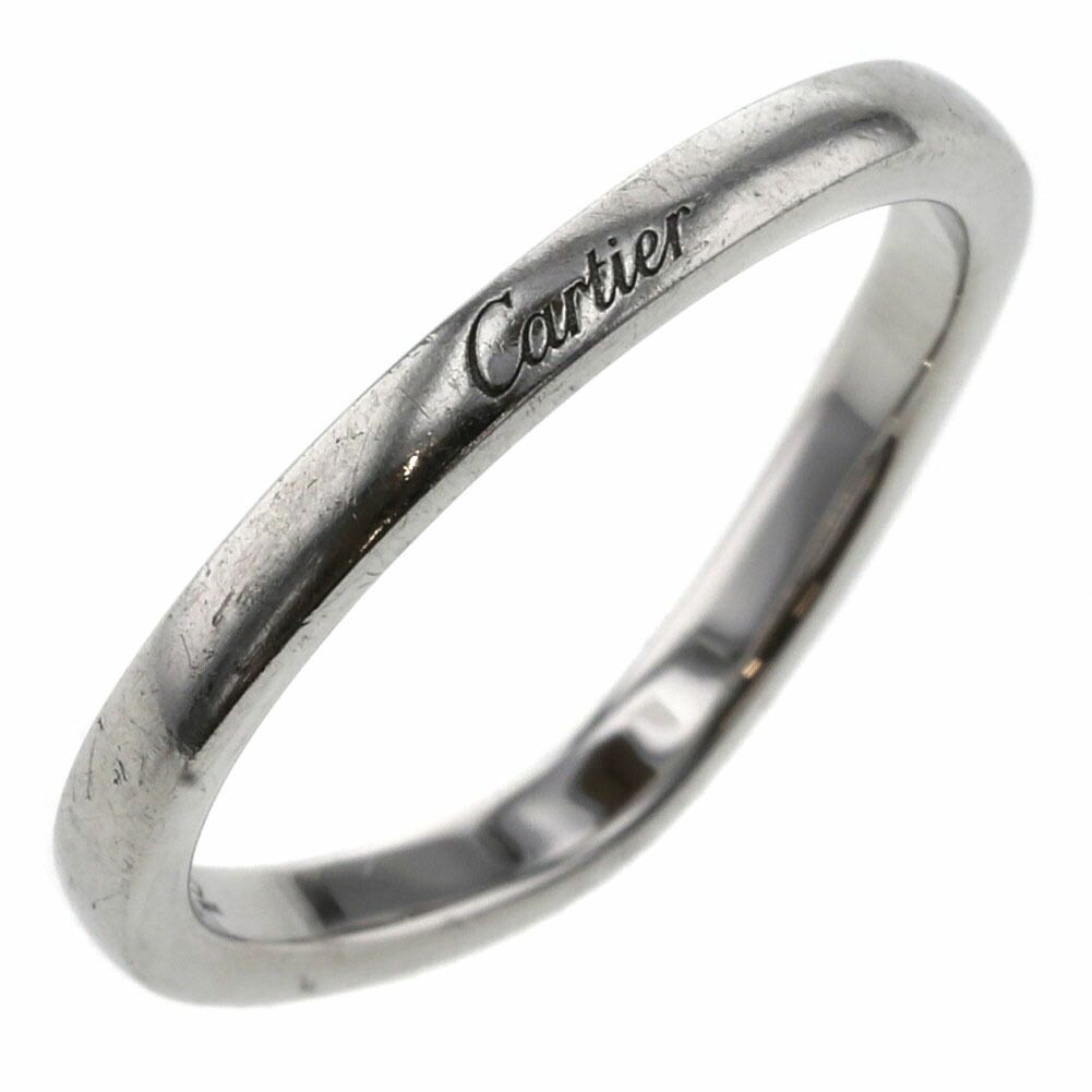 カルティエ リング 指輪 バレリーナ カーブ ウェディング 幅約2ｍｍ B4092800 プラチナ PT950 11号 レディース CARTIER  【中古】 K20909771 【PD1】 | KURAYA - Buyee