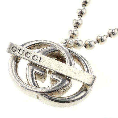 GUCCIグッチ ボールチェーン　インターロッキング　ネックレス　925 グッチ ネックレス インターロッキング G ボールチェーン シルバー925