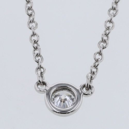 ティファニー ネックレス バイザヤード 1P ダイヤ 約0.10ct プラチナ