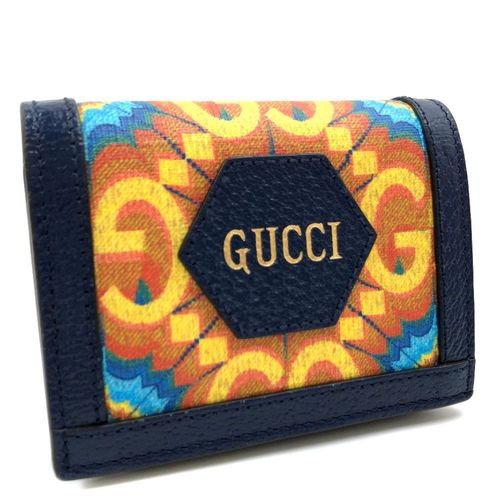 グッチ 二つ折り財布 GGカレイドスコープ 676297 100周年記念 PVC 