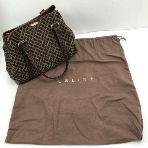 CELINE セリーヌ マカダム ロゴ型押し トートバッグ