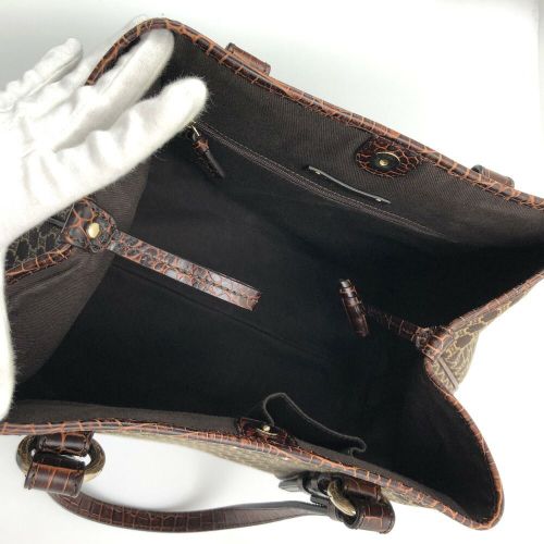 【CELINE】2wayバッグ　トートバッグ　マカダム柄　キャンバス　ブラウン CELINE セリーヌ トートバッグ マカダム柄 ヴィンテージ