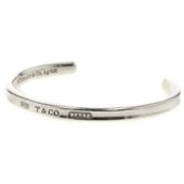 Tiffany & Co. ラブノット コンビ バングル シルバー k18 美品✨ティファニー ラブノット コンビ バングル k18 シルバー
