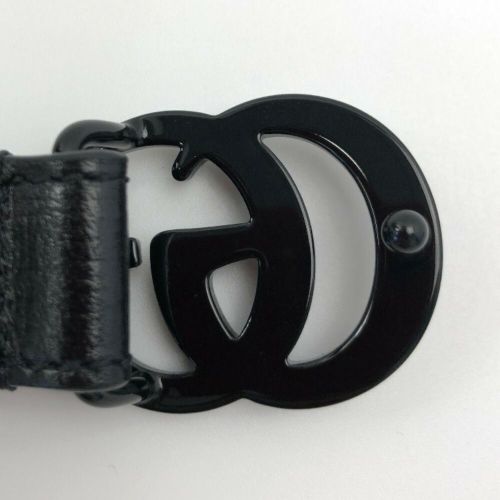 グッチ ベルト GGマーモント スリム 409417 18YXV 1000 レザー メッキ