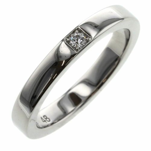 ブルガリ リング 指輪 マリーミー ダイヤモンド 1P 幅約2.8mm プラチナ ...