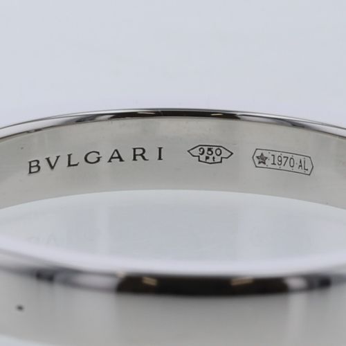 中古　BVLGARI ブルガリ マリーミー・ウェディングリング9号　ダイヤモンド BVLGARI マリーミー 1Pダイヤモンド Pt950 ダイヤ リング 9号