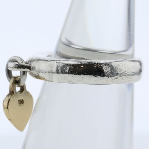 ティファニー リング 指輪 ハートチャーム コンビ シルバー925 K18