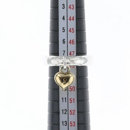 ティファニー リング 指輪 ハートチャーム コンビ シルバー925 K18