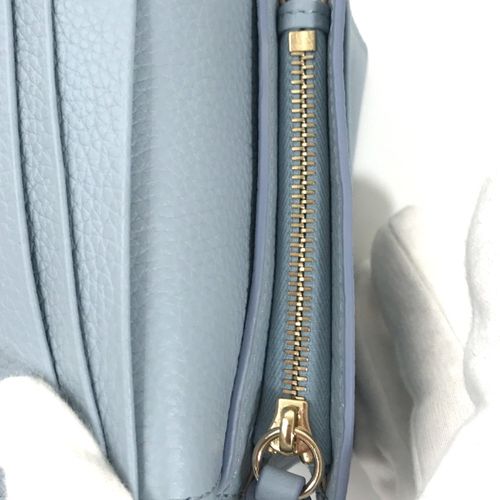 クロエ 二つ折り財布 malou スモールウォレット カーフレザー ブルー