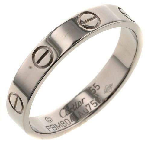 カルティエ リング 指輪 ミニラブ 幅約3.6mm B4085100 K18ホワイト 
