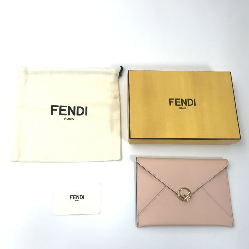 FENDI アクセサリーポーチ ハンドバッグ FF金具 ゴールド金具 FENDI アクセサリーポーチ ハンドバッグ FF金具 ゴールド金具