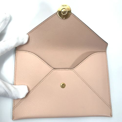 FENDI ポーチ ナノ フェンディグラフィ ピンク ゴールド ABランク 美品 FENDI ポーチ ナノ フェンディグラフィ ピンク ゴールド AB