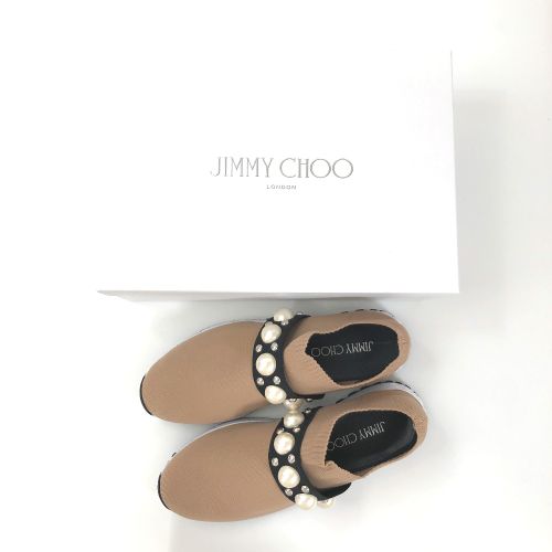 ジミーチュウ スニーカー VERONA パール付き ソックススニーカー 26cm