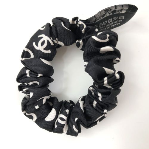 シャネル スカーフ ドット シュシュ 2点セット シルク100