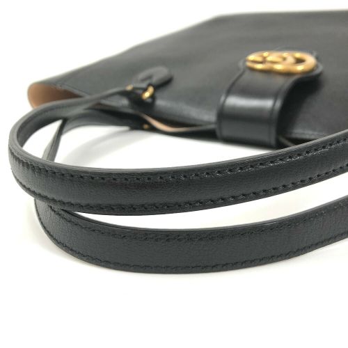 GUCCI GGマーモント ダブルG Gバックル ブラック アンティークゴールド グッチ トートバッグ GGマーモント ダブルG ポーチ付き 649577
