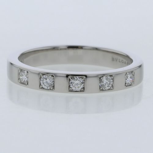中古　BVLGARI ブルガリ マリーミー・ウェディングリング9号　ダイヤモンド ブルガリ リング 指輪 マリーミー ウェディング 5P 幅約3mm 336850