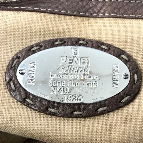 【美品】FENDI セレリア ヴィラボルゲーゼ グレージュ FENDI】フェンディ『セレリア ヴィラボルゲーゼ ハンドバッグ