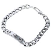 グッチ ブレスレット プレート 喜平チェーン シルバー925 メンズ