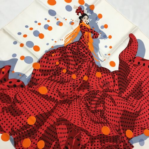 エルメス スカーフ カレ90 I HOLA FLAMENCA オラ・フラメンカ