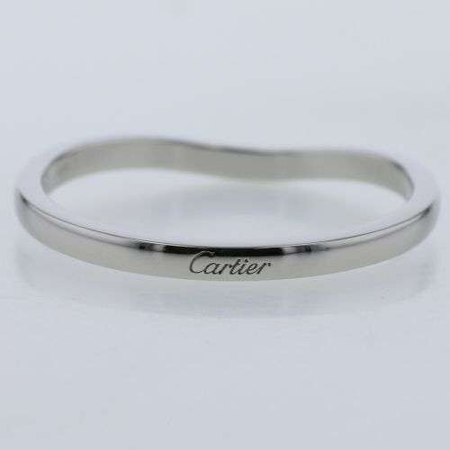 カルティエ リング 指輪 バレリーナ カーブ 幅約2mm プラチナ