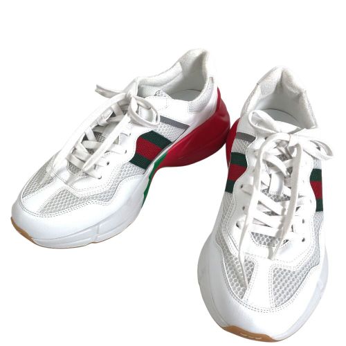 【極美品】GUCCI グッチ シェリーライン レザースニーカー ホワイト　ビー GUCCI グッチ スニーカー 431942 ホワイトレザー 蜂の刺繍 ビー