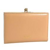 ロエベ 二つ折り財布 アナグラム スエード×レザー ブラウン