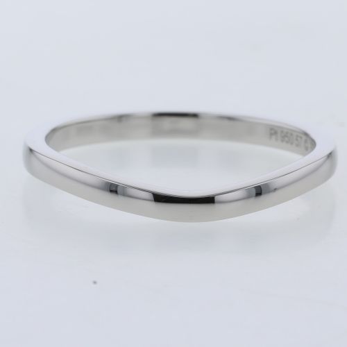 カルティエ　バレリーナリングカーブウェディング　pt950 17号 19-3】【CARTIER】バレリーナカーブウェディング 3Pダイヤ