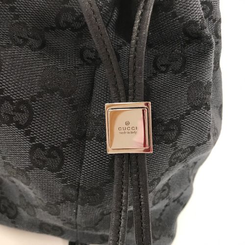グッチ ポーチ GG 巾着 ミニポーチ 039.0973 GGキャンバス ブラック