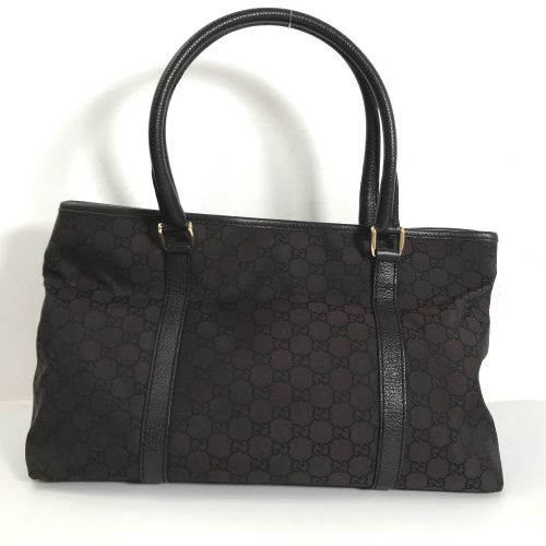 極美品 GUCCI グッチ エコバッグ ベアポーチ GG柄 ブラウン ナイロン 極美品 GUCCI グッチ エコバッグ ベアポーチ GG柄 ブラウン