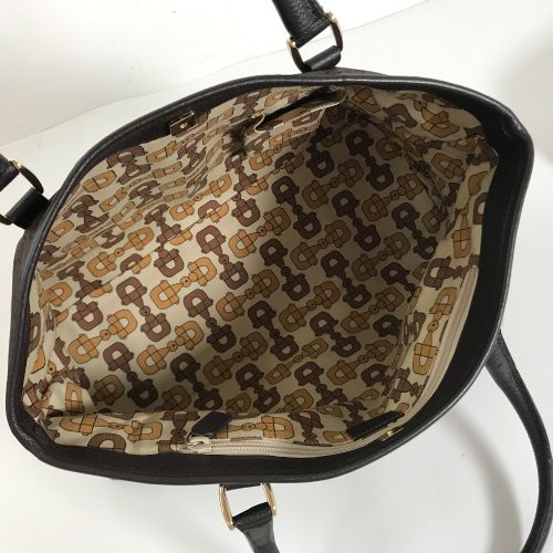 グッチ トートバッグ GG ナイロン 257302 レザー GGナイロン ブラウン