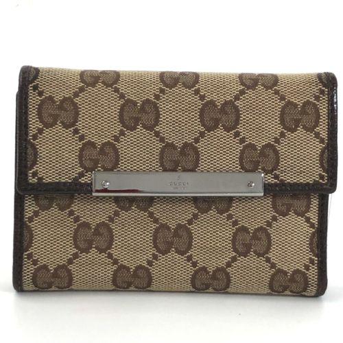 グッチ 三つ折り財布 GG ウォレット ロゴプレート 131887 GG 