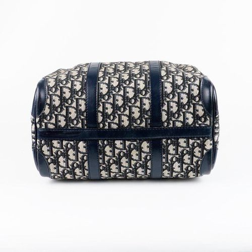 並品】Dior トロッターミニボストンバッグ ネイビー