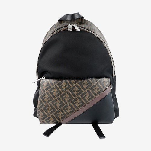 美品】FENDI ズッカ柄バックパック ブラック×ブラウン ヴィンテージ