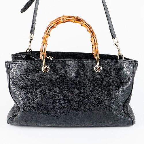 良品】GUCCI バンブーショッパー2WAYバッグ ブラック ヴィンテージ 