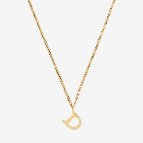美品】Dior Dロゴネックレス ゴールド ヴィンテージ ディオール 美品】Dior Dロゴネックレス ゴールド ヴィンテージ ディオール