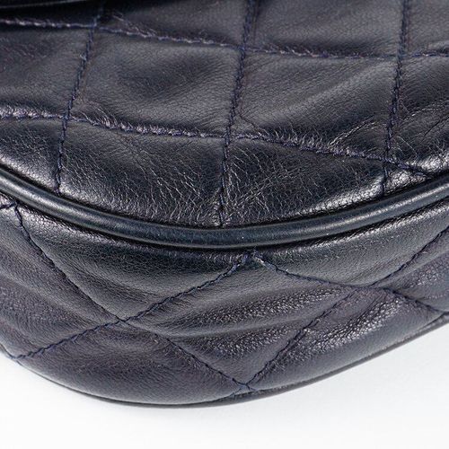 並品】CHANEL マトラッセチェーンショルダーバッグ ラムスキン 