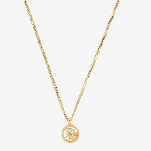 正規品 ディオール Dior ネックレス ゴールド 特大Dロゴ ヴィンテージ 美品】Dior Dロゴネックレス ゴールド ヴィンテージ ディオール