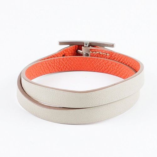 良品】HERMES アピ2レザーブレスレット グレージュ ヴィンテージ 