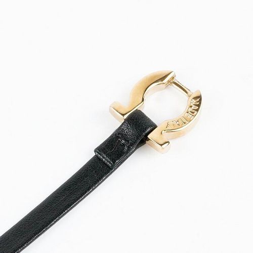 美品】Ferragamo ガンチーニ金具レザーブレスレット ゴールド