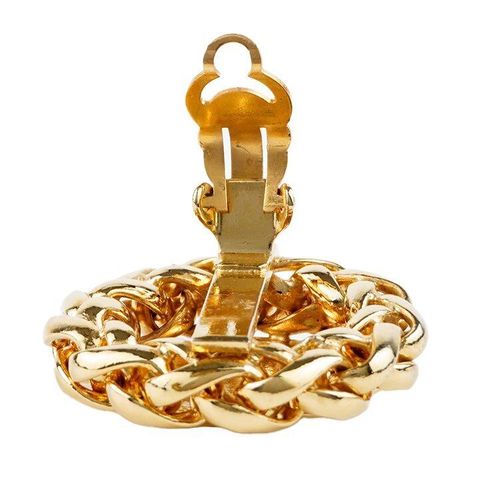 良品】CHANEL ココマーク麦の穂デザインイヤリング ゴールド
