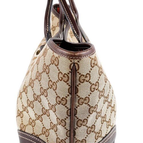 良品】GUCCI ニューブリットGGキャンバストートバッグ ベージュ