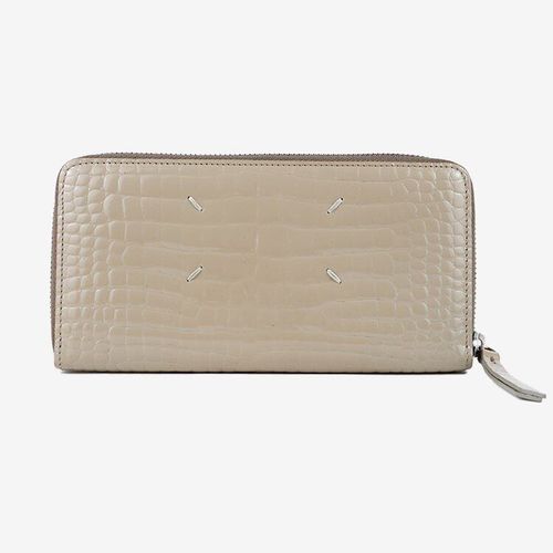 良品】Maison Margiela 4ステッチエナメルラウンドジップ長財布