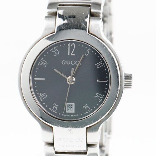 並品】GUCCI ステンレススチールQZ腕時計8900L シルバー ヴィンテージ