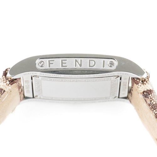 値下特価！FENDI レディース時計 ストラップ：ファブリック ブラウンシルバー 値下特価！FENDI レディース時計 ストラップ：ファブリック