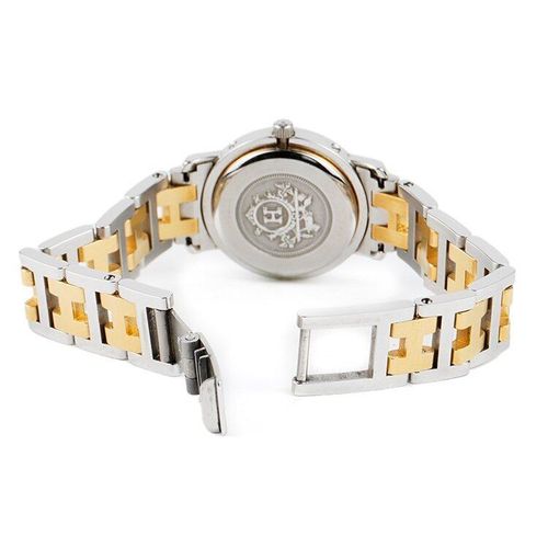 ★値下げ★【HERMES 】クリッパー腕時計 シルバー/ゴールド HERMES エルメス レディース腕時計 クリッパー クオーツ