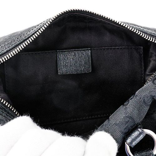 ⭐良品⭐GUCCI GGキャンバス ミニボストンバッグ 良品】GUCCI GGキャンバスミニボストンバッグ ブラック