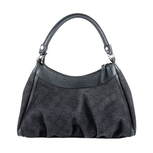 美品】GUCCI GGキャンバスワンハンドルバッグ ブラック ヴィンテージ