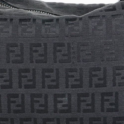良品】フェンディ FENDI ズッキーノ柄ミニハンドバッグ ブラック