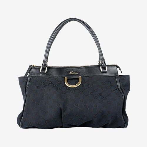 良品】グッチ GUCCI GGキャンバスハンドバッグ ブラック ヴィンテージ