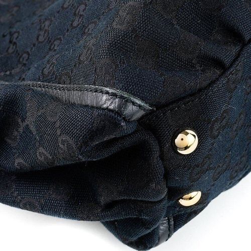 良品】グッチ GUCCI GGキャンバスハンドバッグ ブラック ヴィンテージ